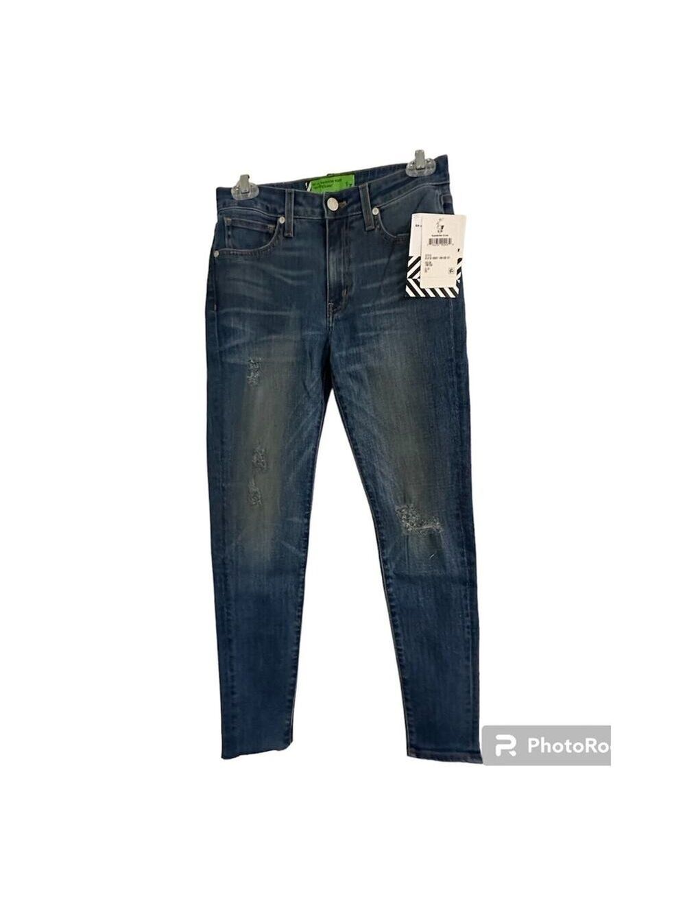 Sandrine Rose x Free People Women’s Jeans Indigo Snow Ripped” Size 25 New Ankle